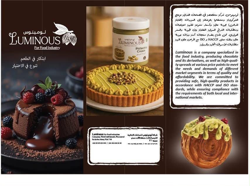 Luminous products and desserts